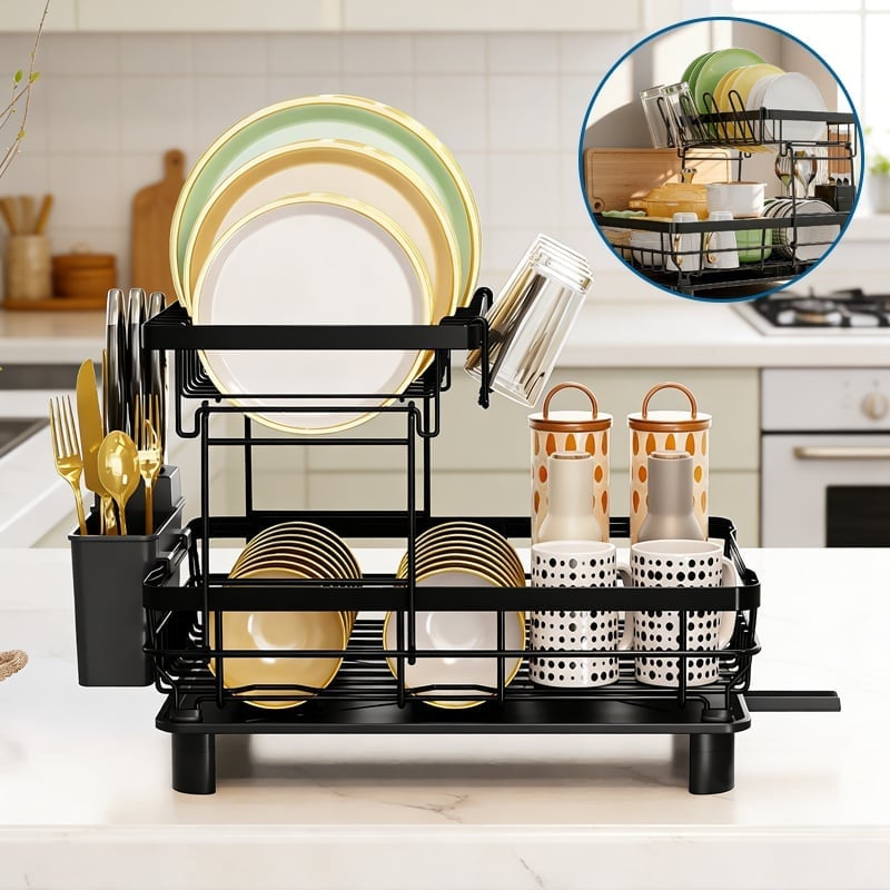 2-Tier Kitchen Dish Drying Rack