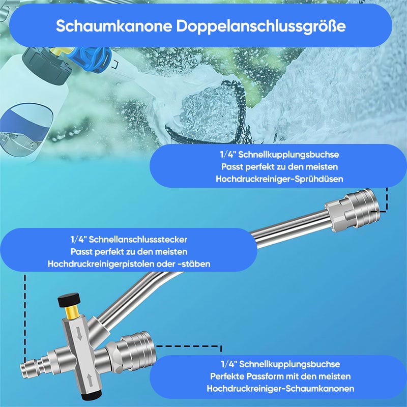 Schaumkanone mit Doppelanschluss