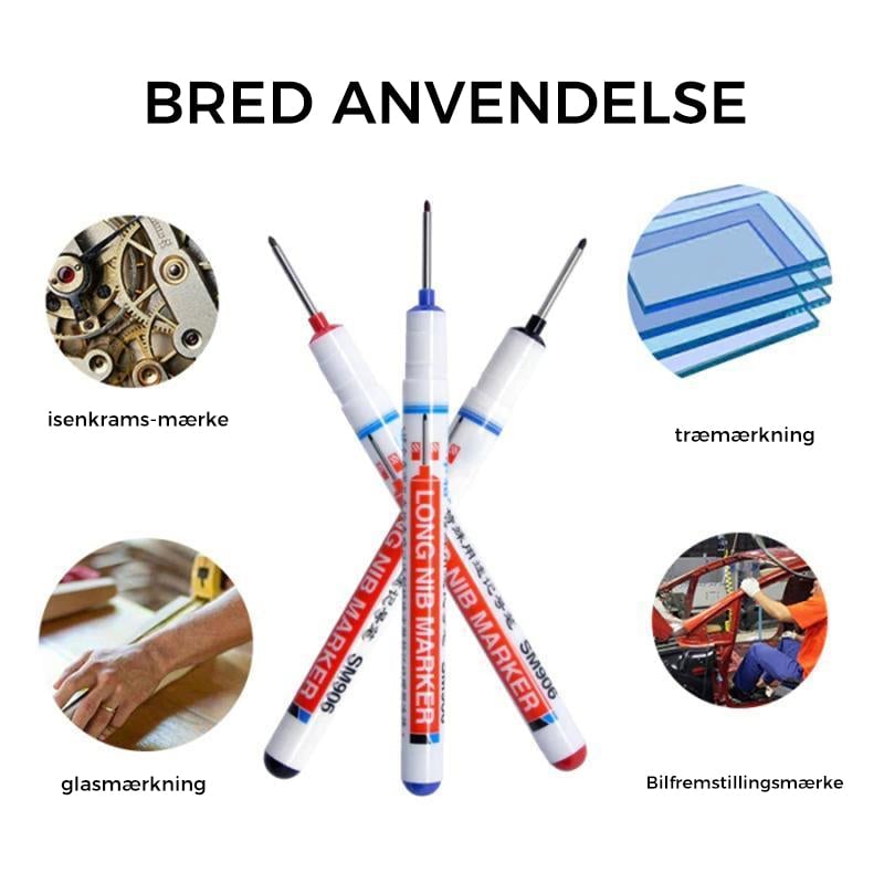 Langskaftet multifunktionsmarkør til badeværelse og træbearbejdning