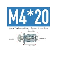 écrou De Pétale De Vis D'expansion (50 Pièces)