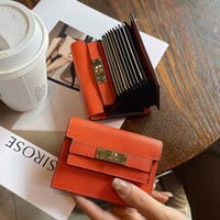Minimalist PU Leather Zipper Card Holder