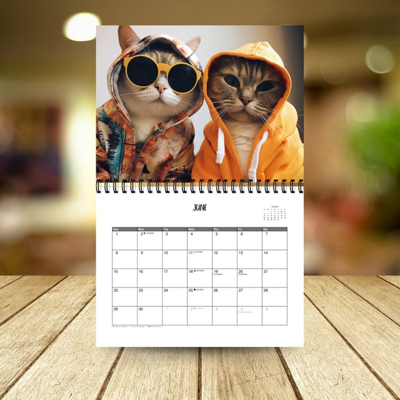 2025 Stijlvolle kattenkalender/cadeau voor kattenliefhebber