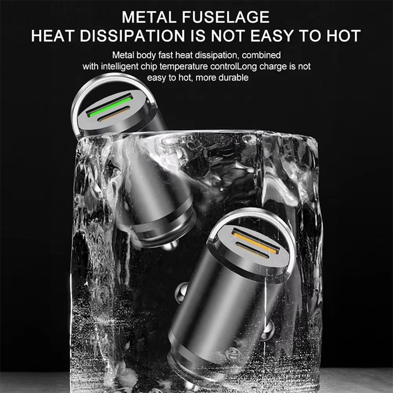 Metal Pull-Ring Invisible Fast Car Charger