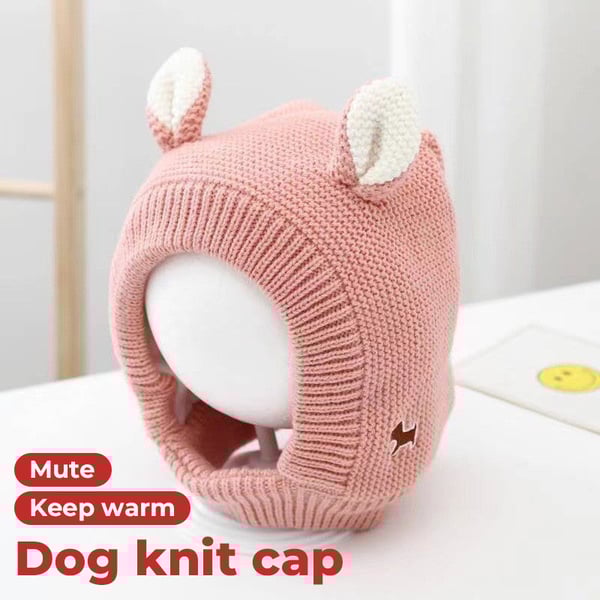 Dog Ear Muffs Noise-Protection Knitted Hat