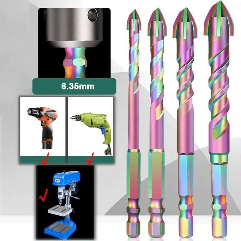 4-teiliges professionelles Titan-Bohrer-Set