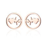 ECG Shaped Stud Earrings