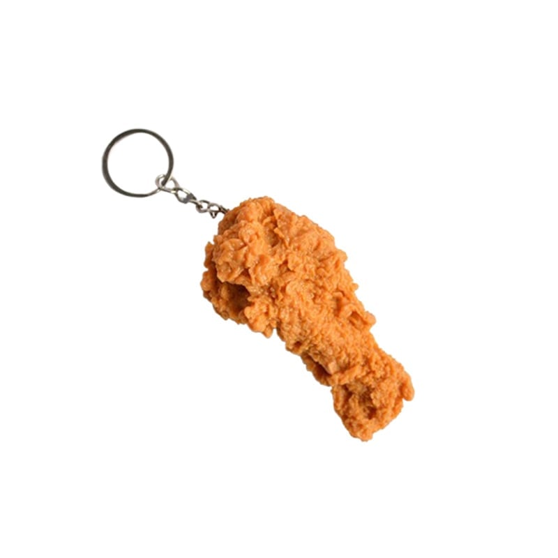 PVC Simulated Chicken Leg Keychain Ornament