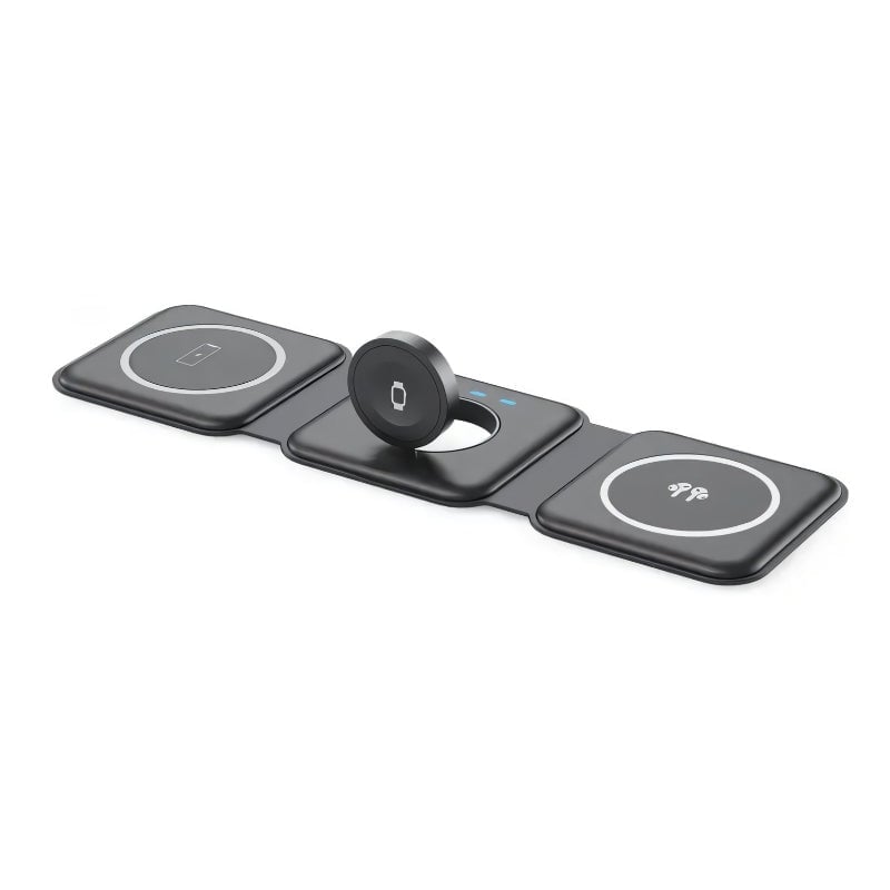 Foldable 3-in-1 Wireless Charger with Magnetic Attraction