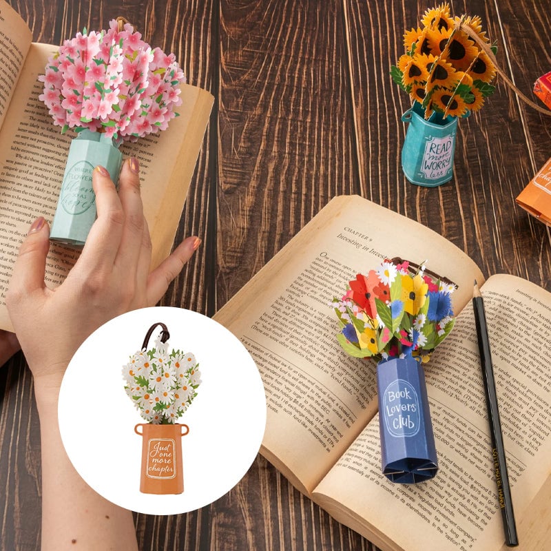 Pre-sale for two weeks-Elegant Bouquet Pop-Up Bookmark