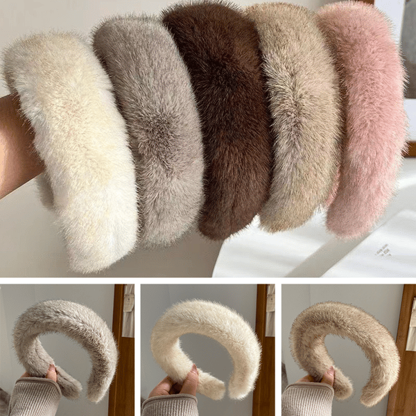 Warm Faux Mink Plush Headband