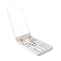 Travel Makeup Brush Set with LED light