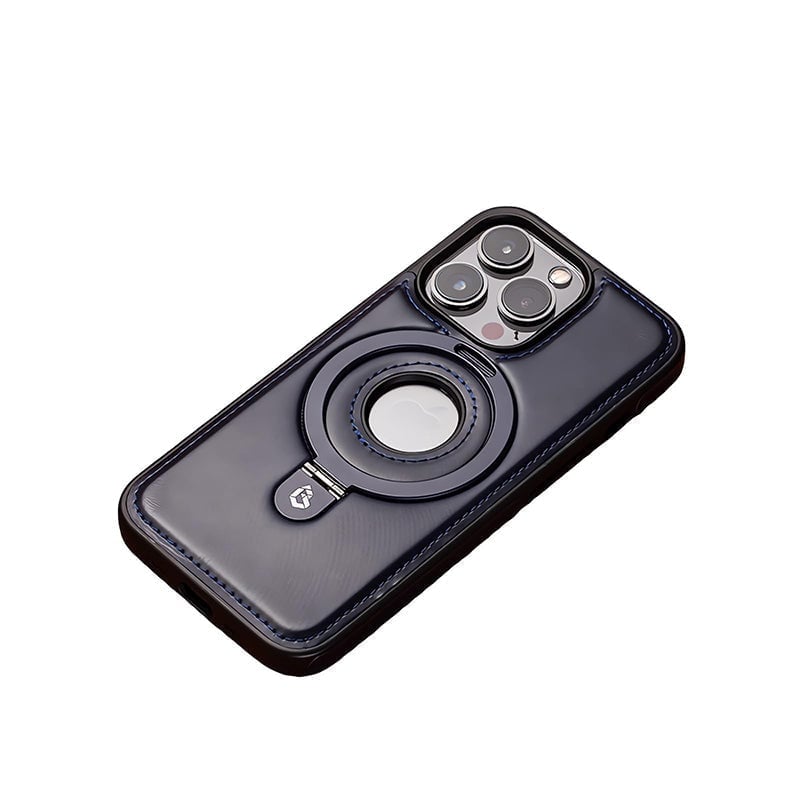 Full-Coverage Shockproof Leather Magnetic Stand iPhone Case