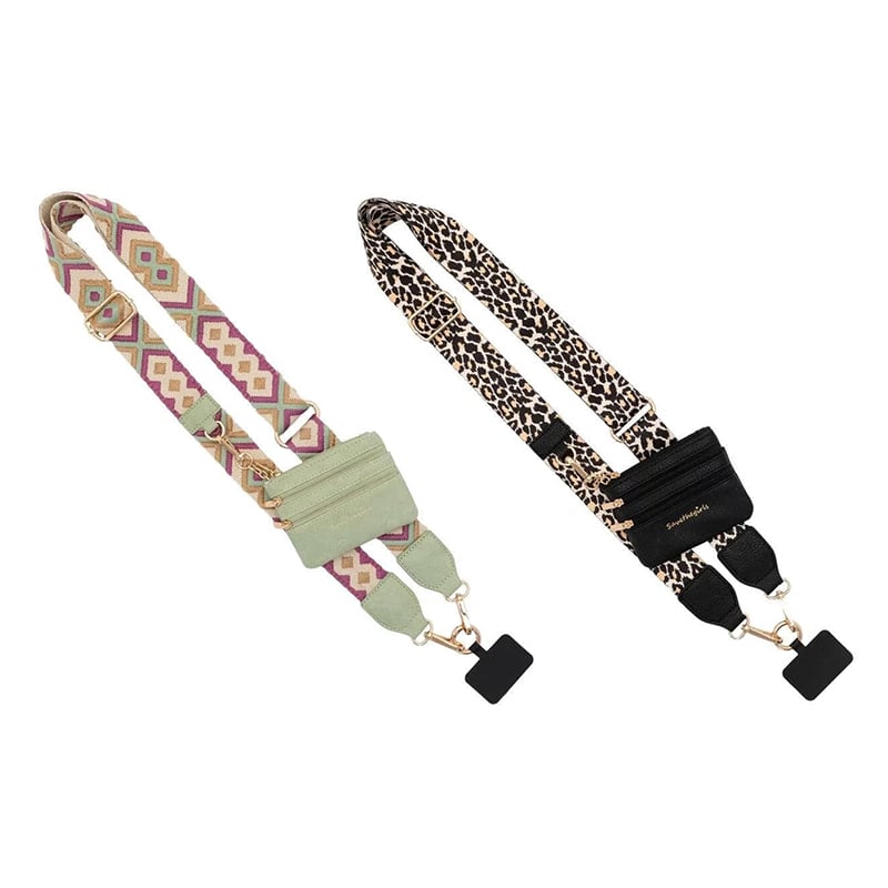 Phone Strap with Zippered Pouch
