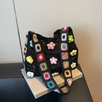 Lässige hohle Strick-Tragetasche – Gewebte Schultertasche mit großer Kapazität