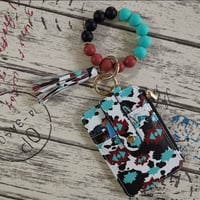 Stylischer Kartenhalter mit Silikon-Perlen-Armband