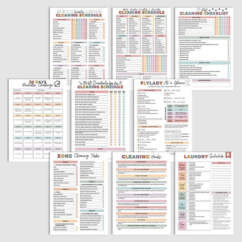 Home Cleaning Schedule Planner