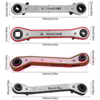 Sakerplus Maintenance Double-ended Square Ratchet Wrench