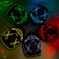 Halloween scary ghost face LED light mask