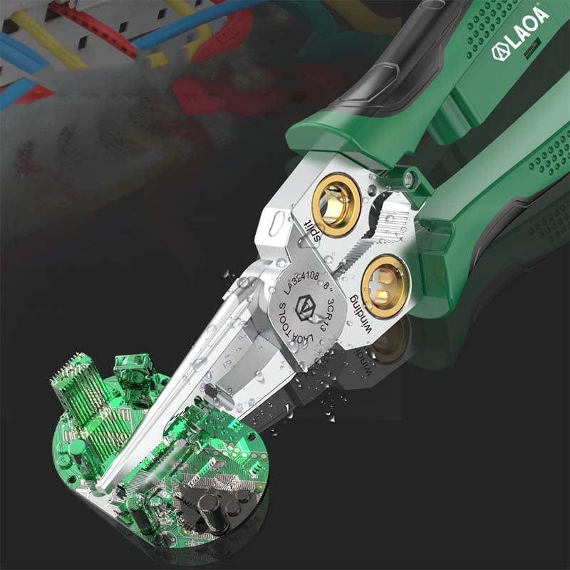 8-in-1 Multifunktionale Elektriker-Spitzzange