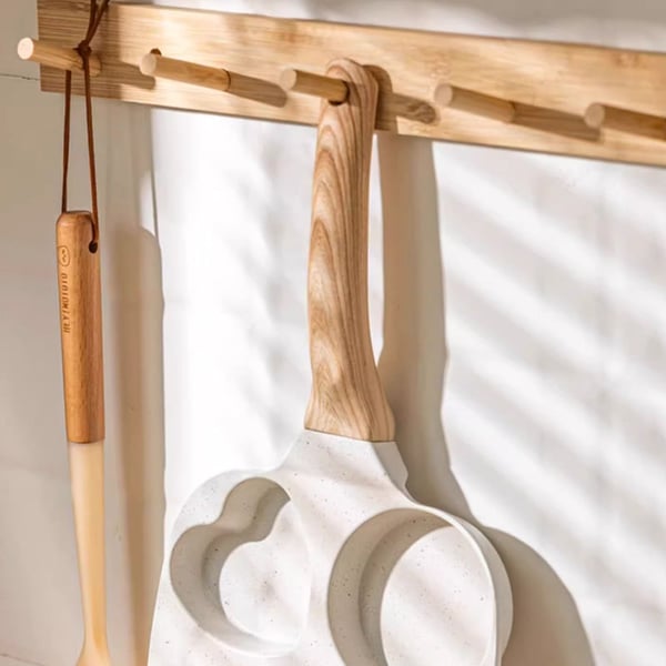 1 ensemble de poêle à 4 trous avec poignée