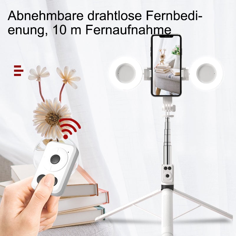 6 in 1 selfie stick mit fülllicht