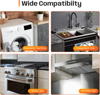 Stove Gap Covers Stainless Steel (2 pcs)