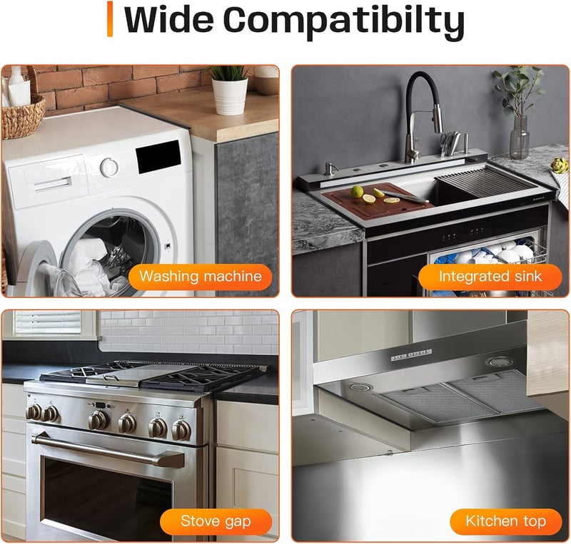 Stove Gap Covers Stainless Steel (2 pcs)