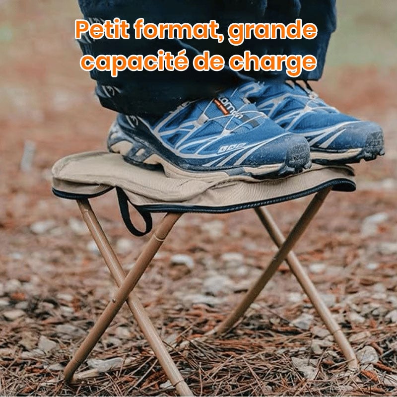 Tabouret pliable pour sac à dos