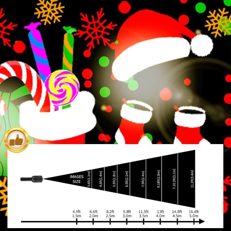 Weihnachts-Projektionslampe mit Motiven