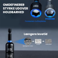 Magnetisk slagmøtrik driversæt