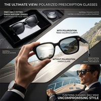 Polarized Square Sunglasses with Wrap-Around Design