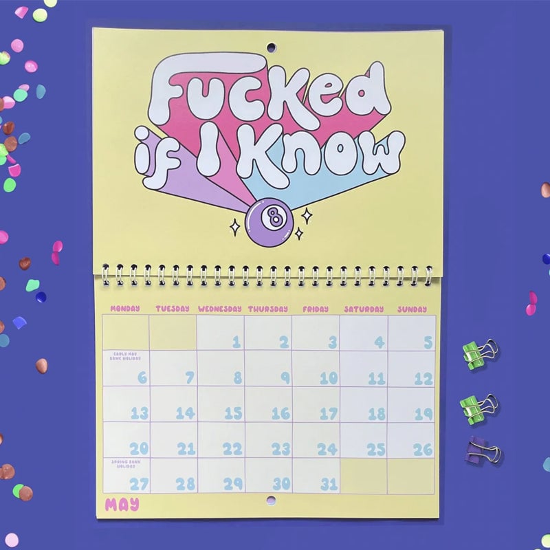 Funny and Sweary Double Page Wall Calendar