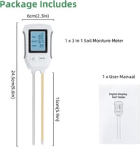 Saker 3 in 1 Digital Plant Soil Moisture Meter
