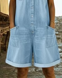 Kjeledress Denim Kort Erme