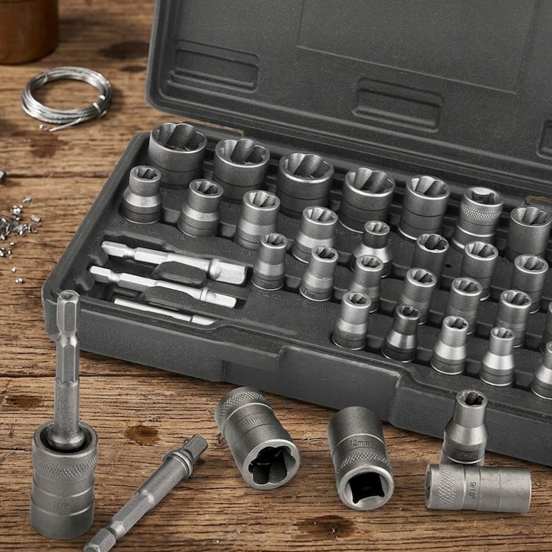 32-teiliges Mutternlöser Set aus Kohlenstoffstahl