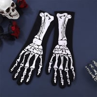 Doppelseitig bedruckte Totenkopf-Handschuhe