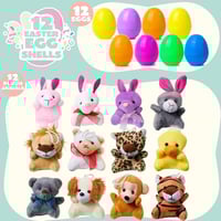 Prefilled Easter Eggs, Filled with Plush Animal Toys(28 pcs/set)