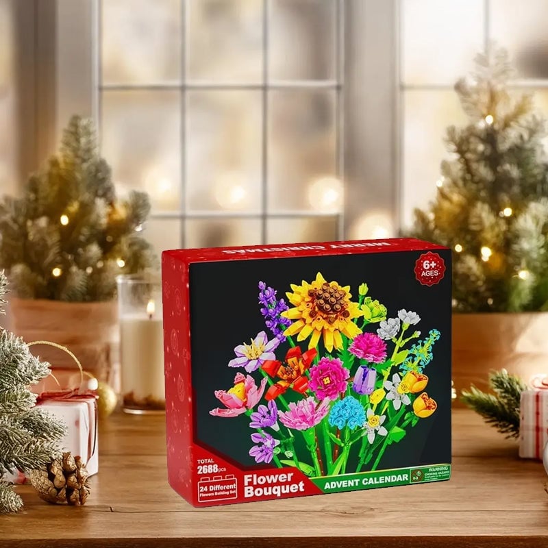 Flower Bouquet Building Block Advent Calendar Set