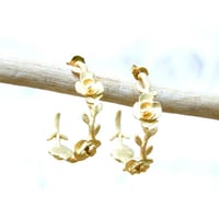 Boucles D'oreilles Clous Anneau Rose