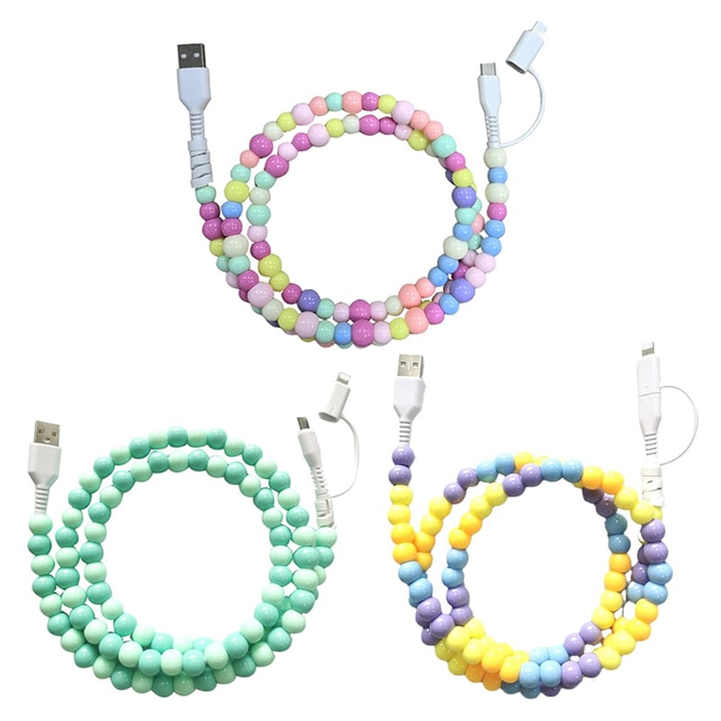 Beaded 2-in-1 Data Cable