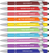 10 pcs Funny Inspirational Office Ballpoint Pens(Black Ink)