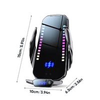 T28 Intelligente 15W Schnelllade-Autohalterung mit RGB-Ambient-Licht