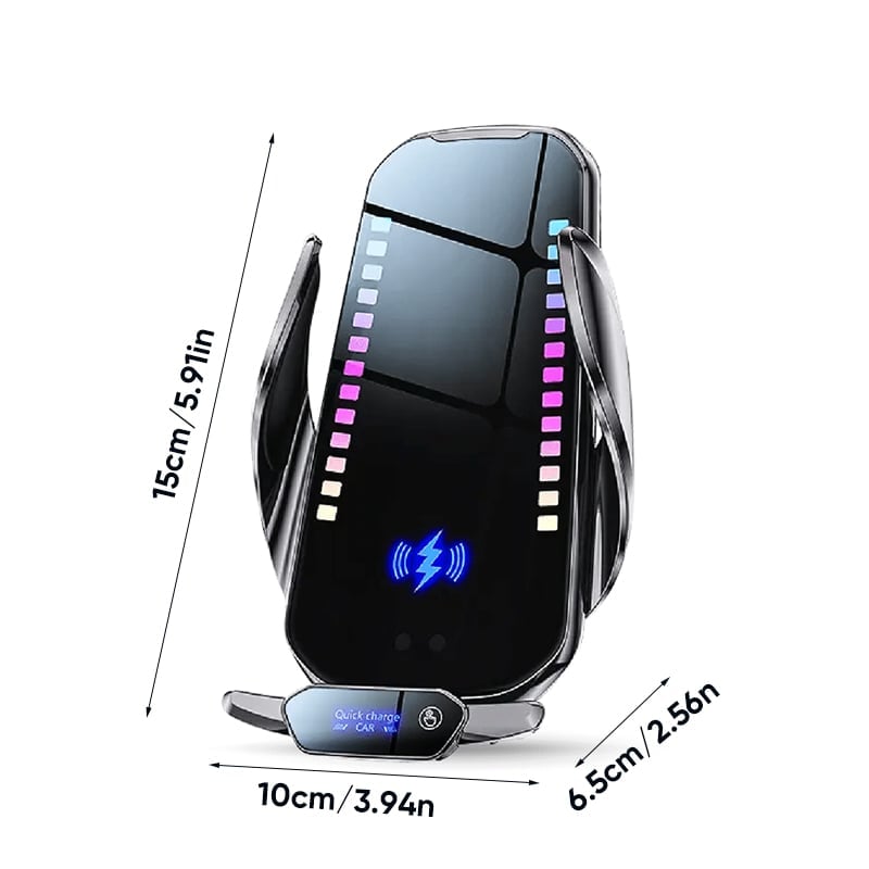 T28 Intelligente 15W Schnelllade-Autohalterung mit RGB-Ambient-Licht