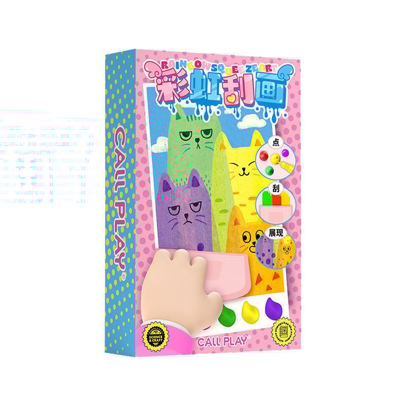 Creative Rainbow Scratch Art postkortsett for barn