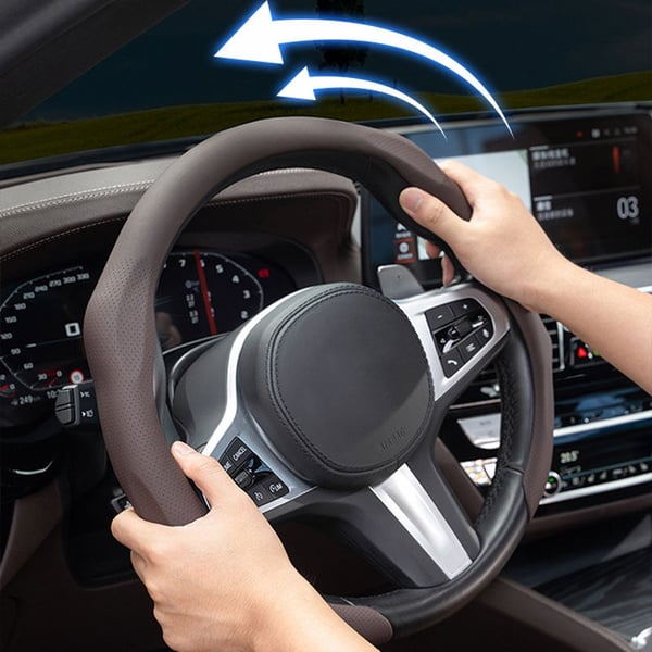 Leather Steering Wheel Cover