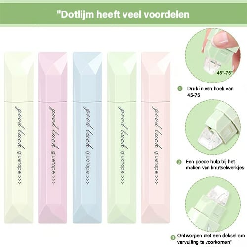 Dubbelzijdige plakbandroller voor scrapbooking
