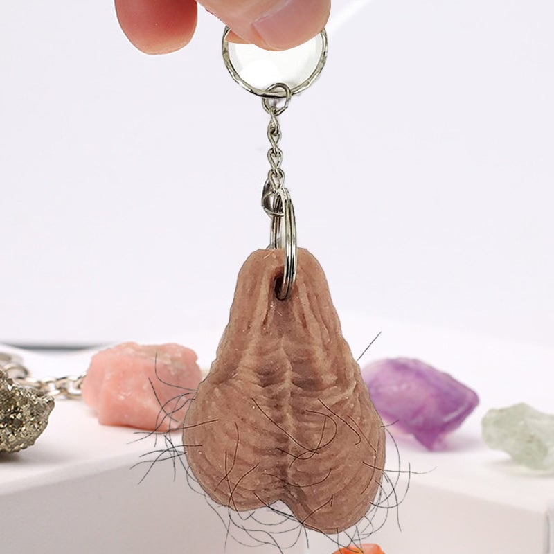 Grappige harige sleutelhanger