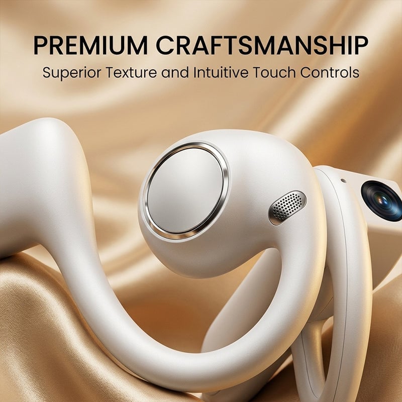 AI Camera Open Ear Headphones