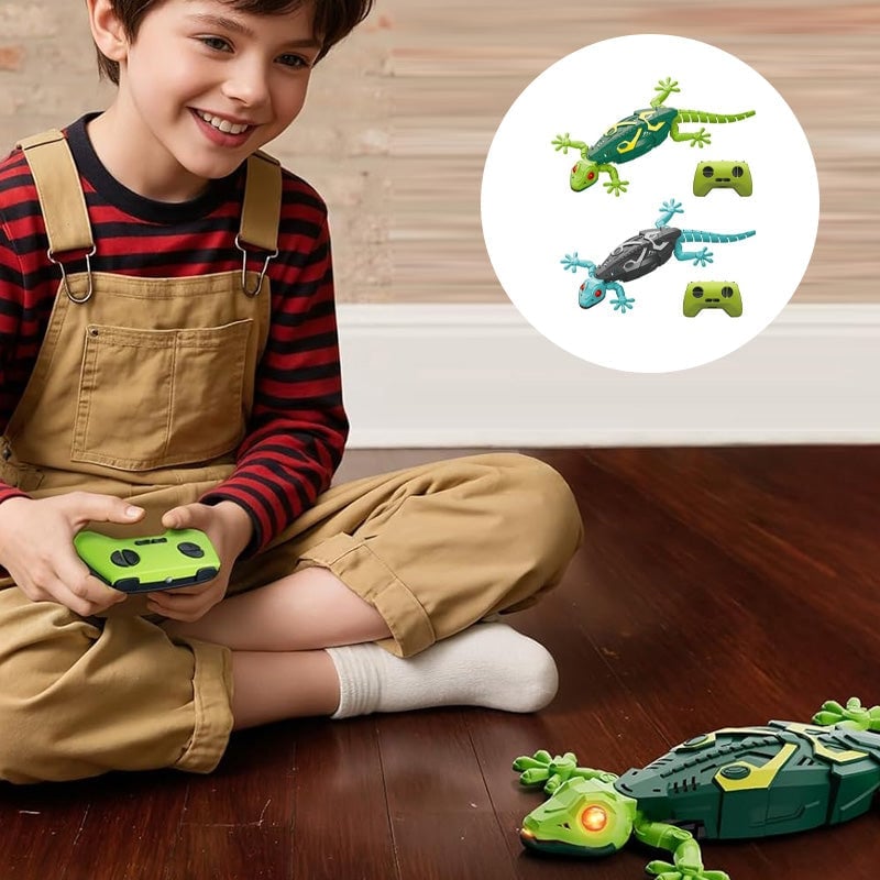 Electric Lizard Toy with LED Glowing Eyes