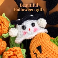 Handmade Crochet Halloween Flower Bouquet